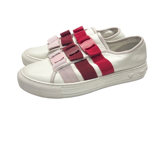 Salvatore Ferragamo Shoes - Ferragamo Vara Bow Low Top Sneakers Women’s